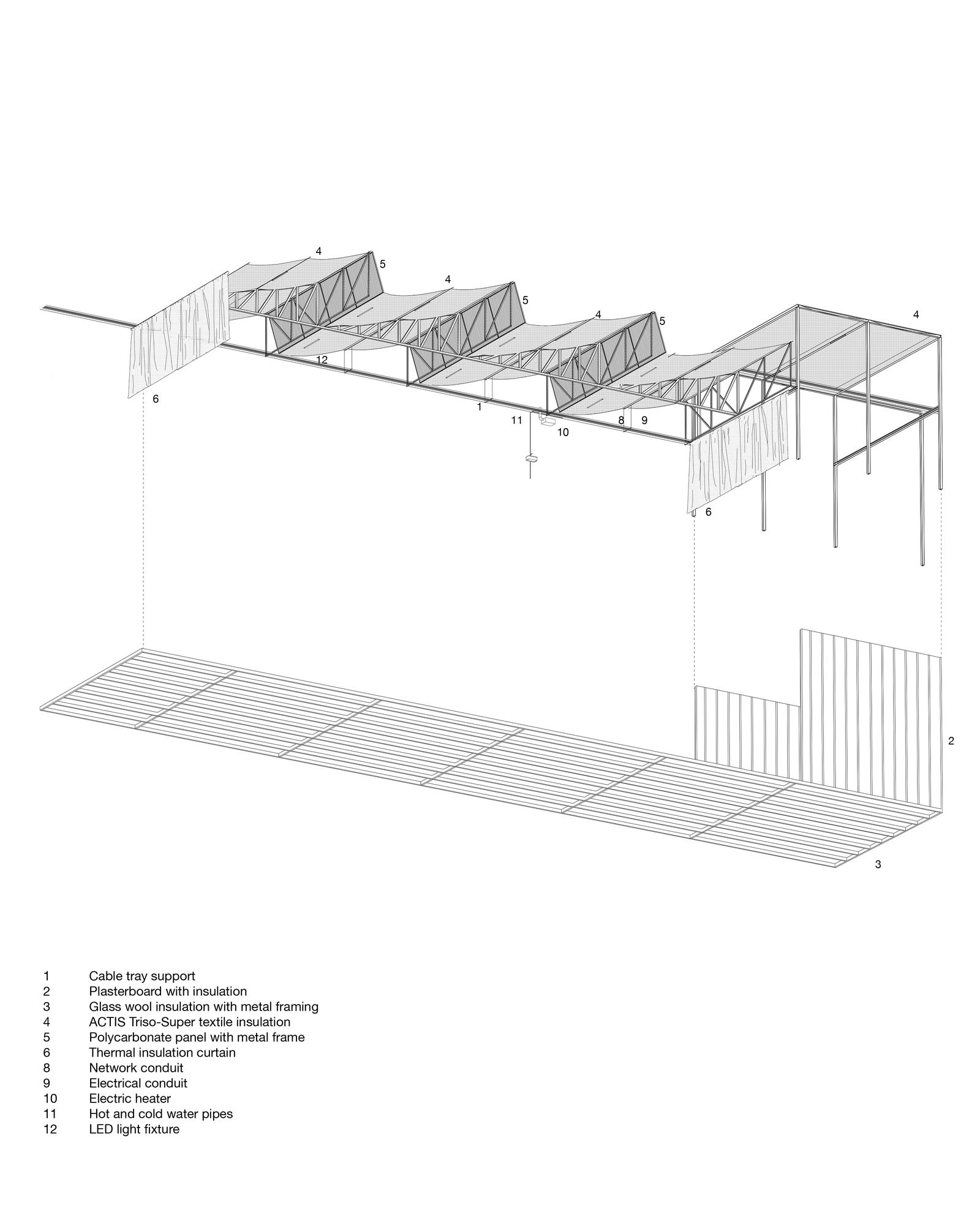 THE SEASONAL ENVELOPE — Assembly axonometric